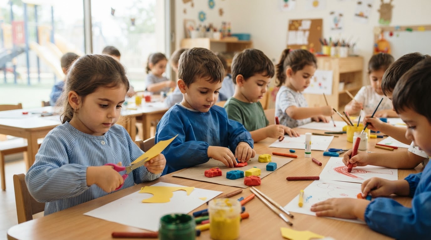 איך ציוד יצירה תומך בהתפתחות מוטורית בגני ילדים
